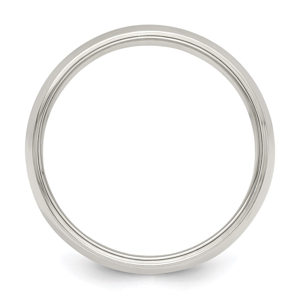 Sterling Silver 7mm Half Round Milgrain Size 9 Band