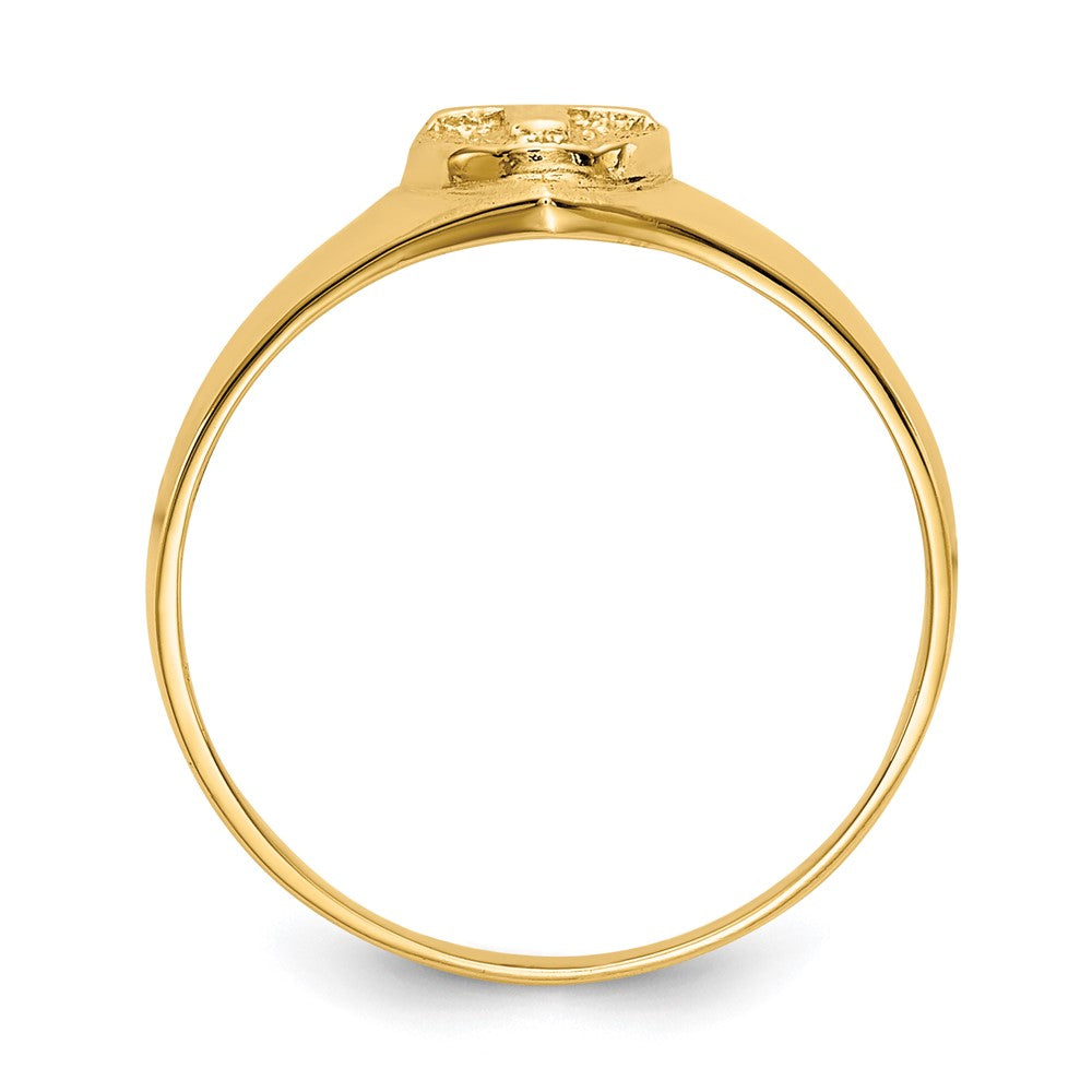 14k Polished Cross Ring