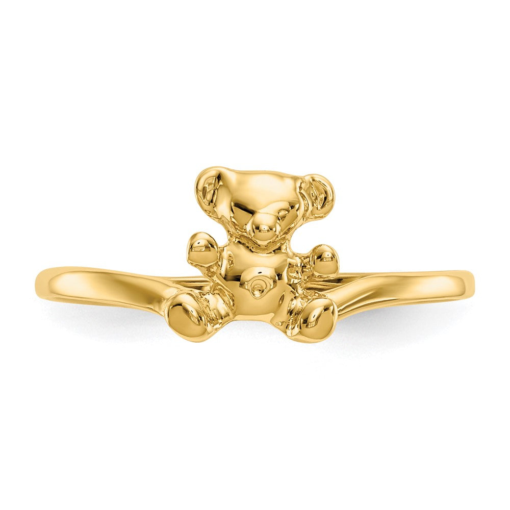 14k Polished Teddy Bear Ring