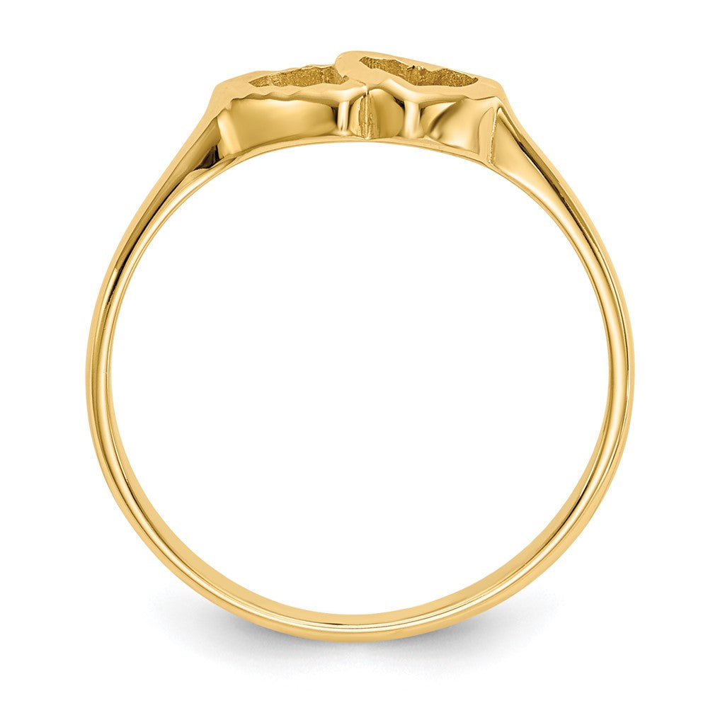 14k Yellow Gold Children's Heart Ring