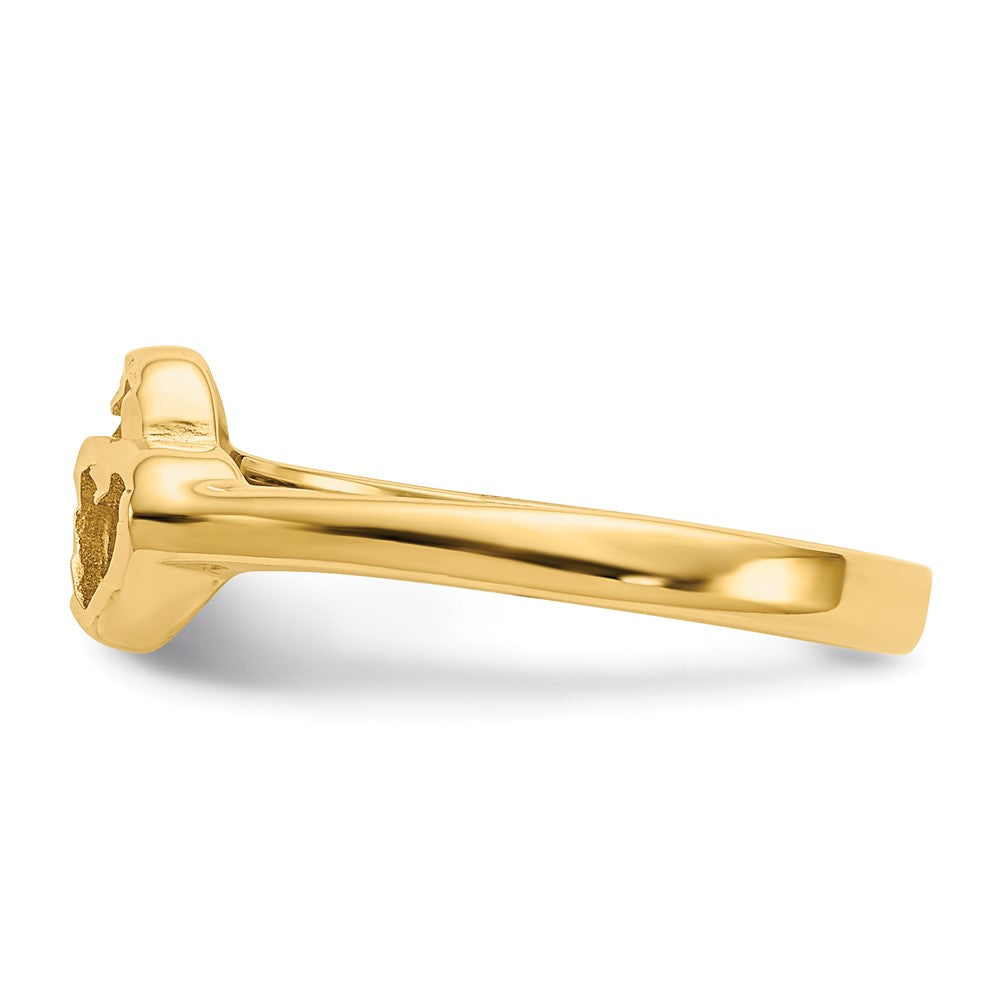 14k Yellow Gold Children's Heart Ring
