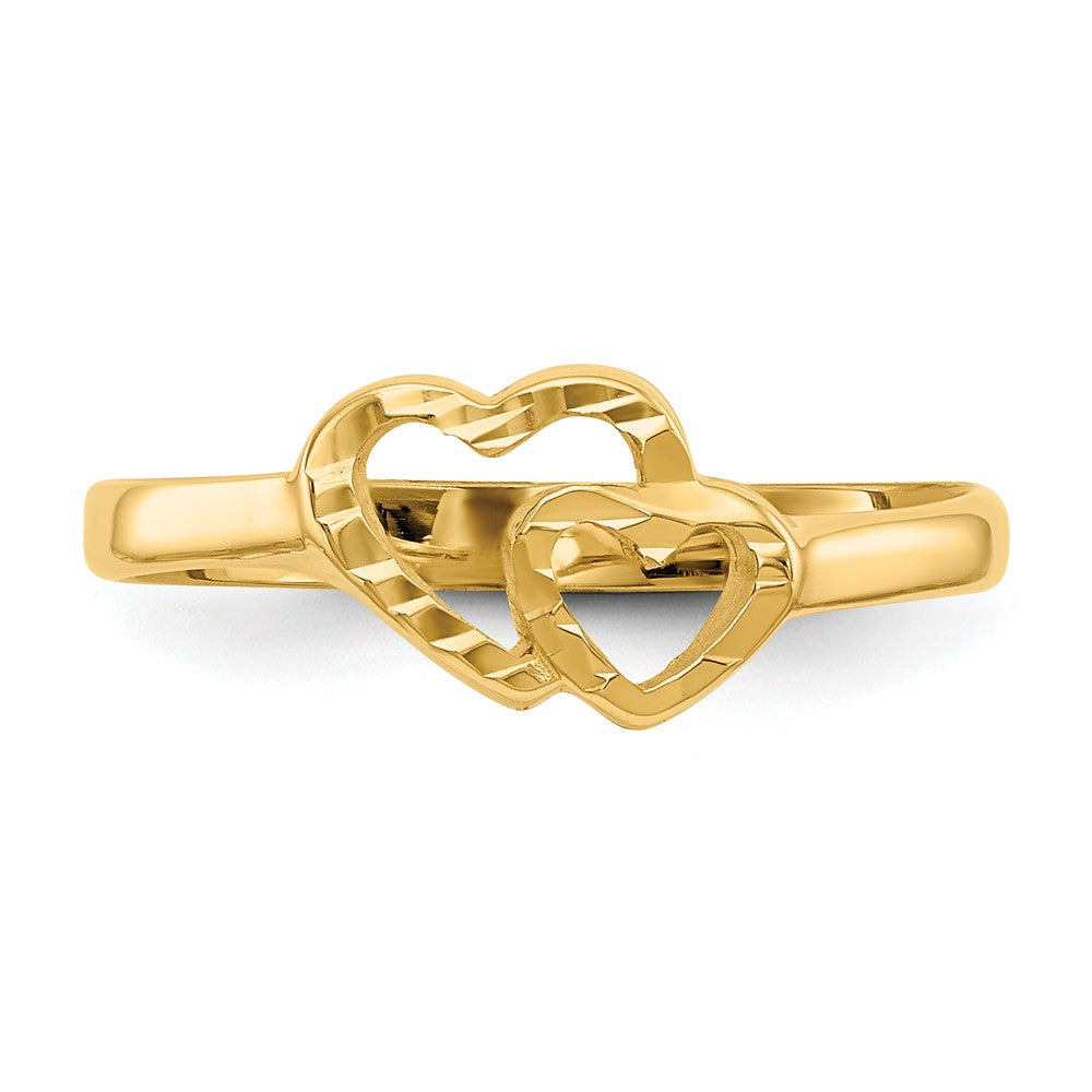 14k Yellow Gold Children's Heart Ring