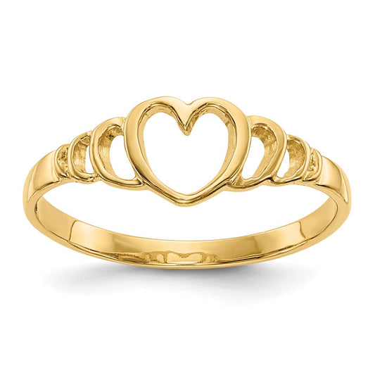 14k Yellow Gold Heart Ring