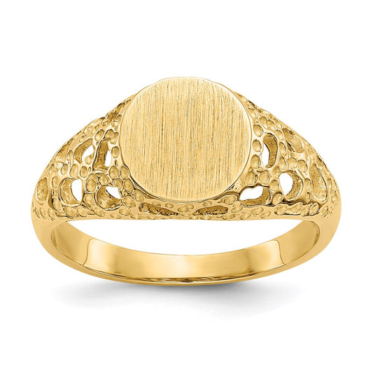 14k Fancy Signet Ring