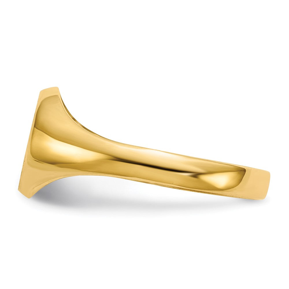 14k Closed Back Signet Ring