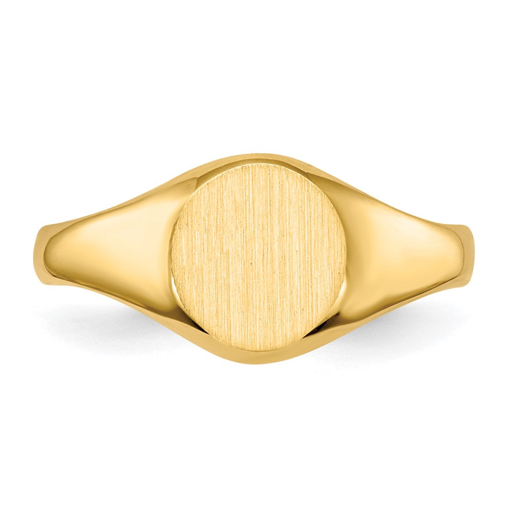14k Closed Back Signet Ring