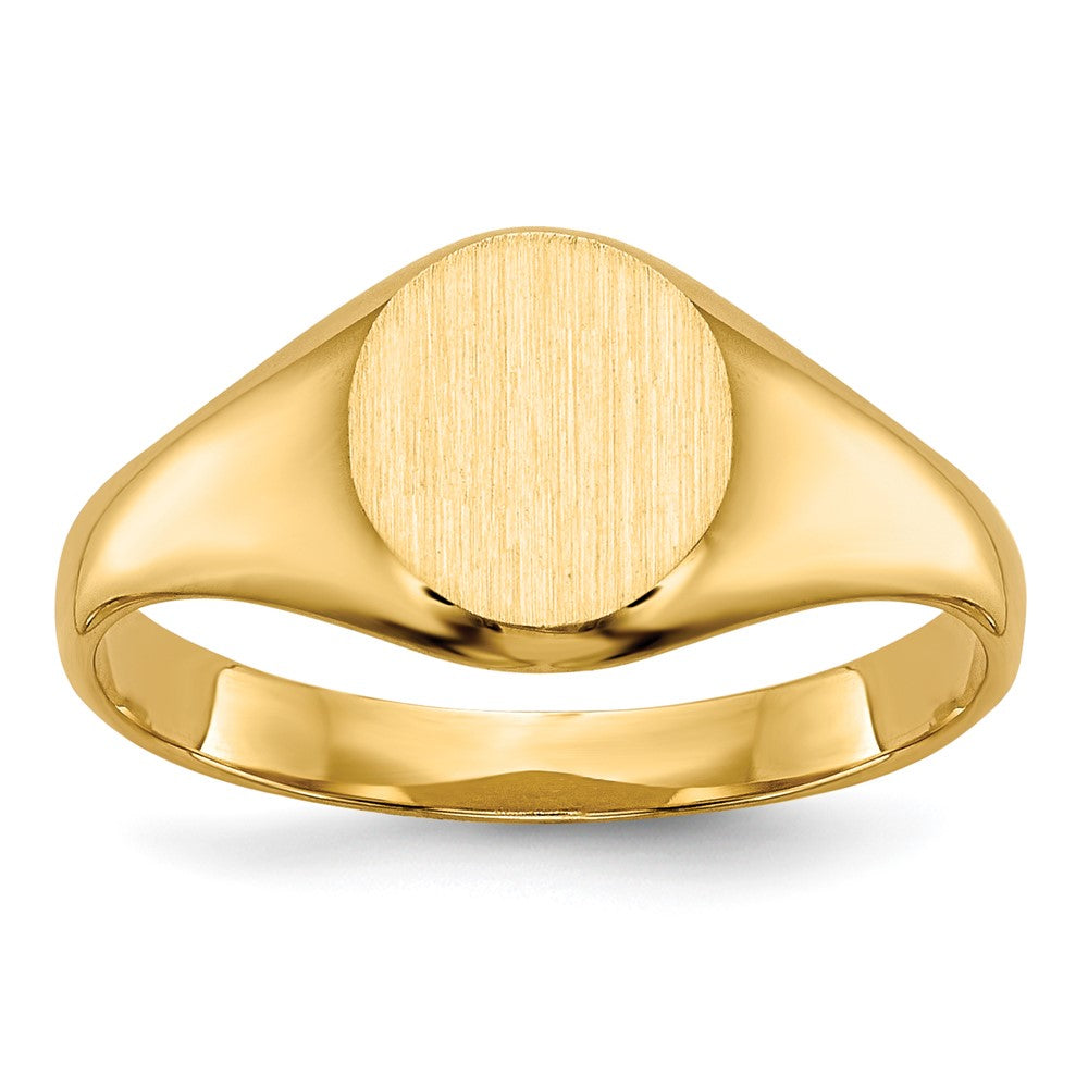 14k Closed Back Signet Ring