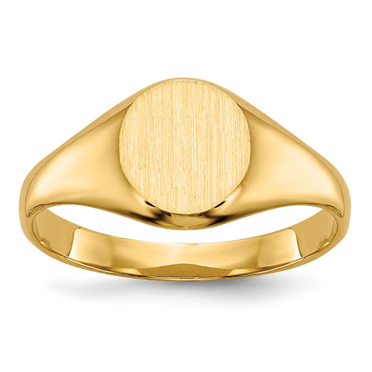 14k Closed Back Signet Ring