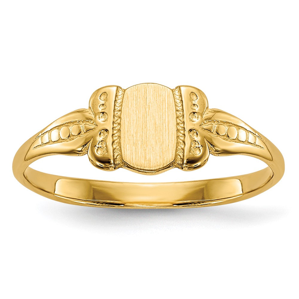 14k Yellow Gold Childs Signet Ring