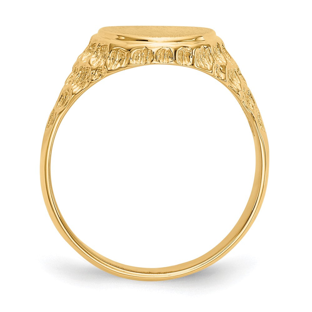 14k 12.5x10.5mm Open Back Men's Signet Ring