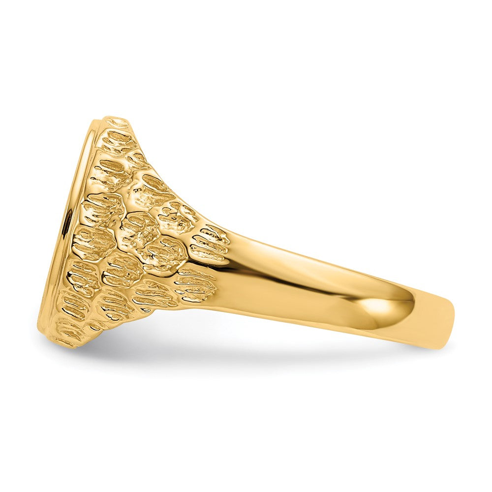 14k 12.5x10.5mm Open Back Men's Signet Ring