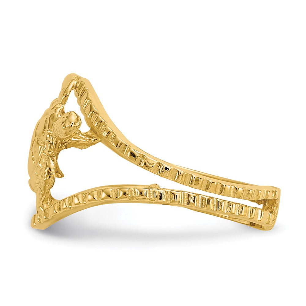 14k Yellow Gold Turtle Toe Ring