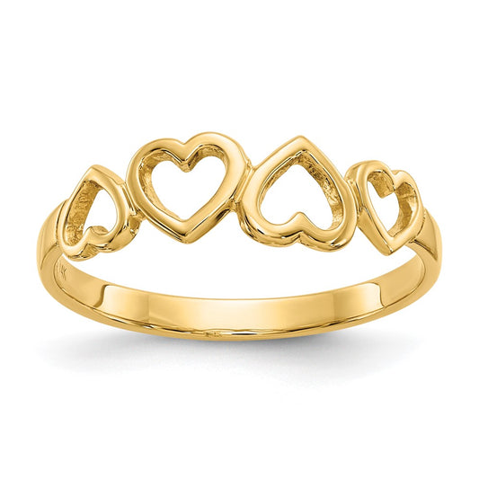 14k Heart Ring