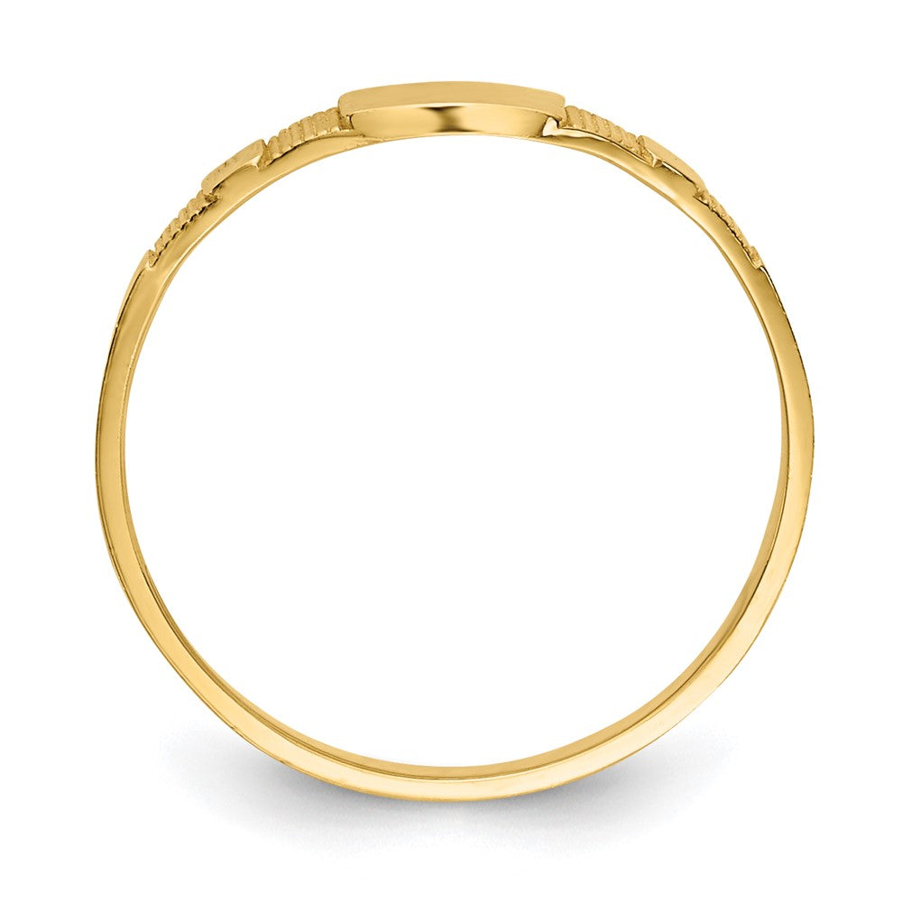 14K Polished Square Signet Ring