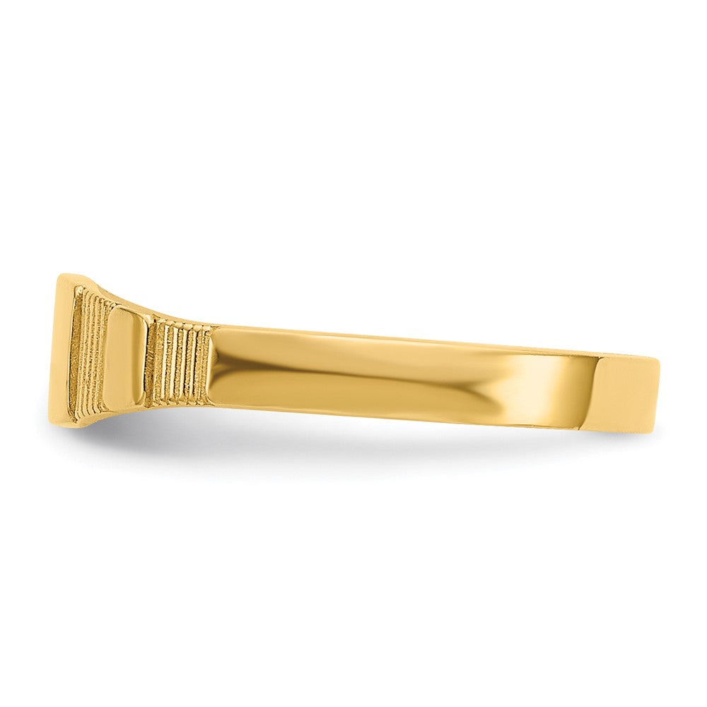 14K Polished Square Signet Ring