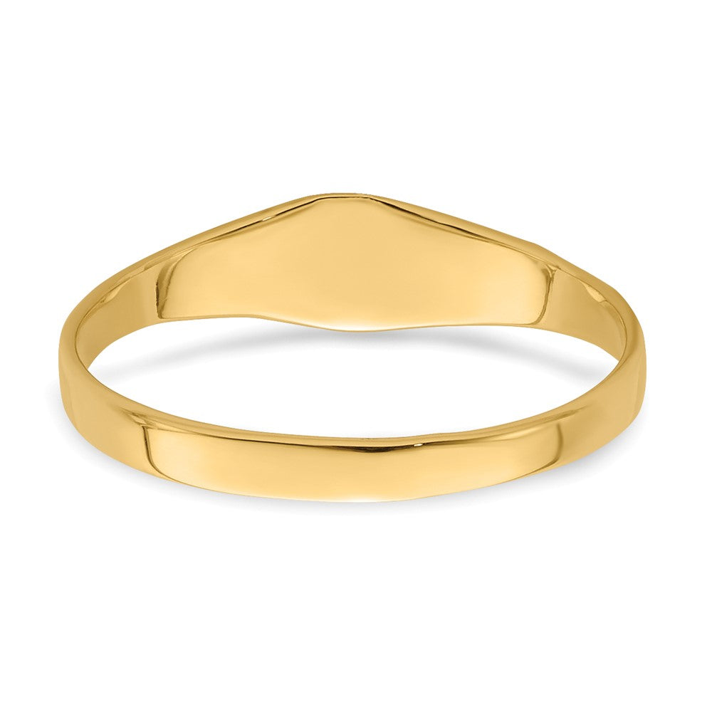 14K Polished Square Signet Ring