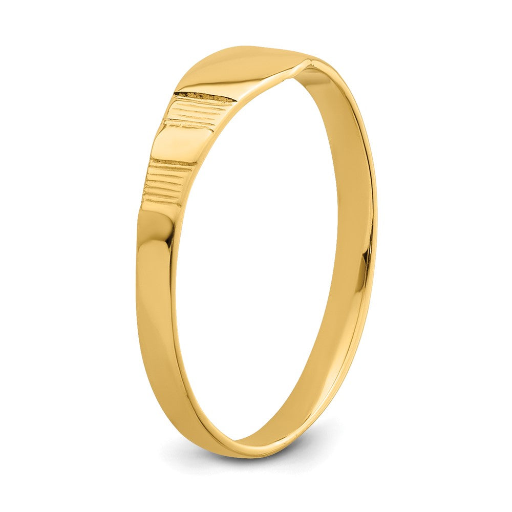 14K Polished Square Signet Ring