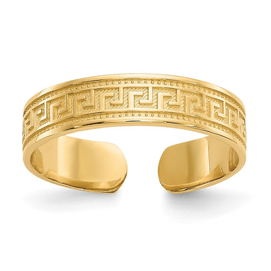 14k Greek Key Toe Ring
