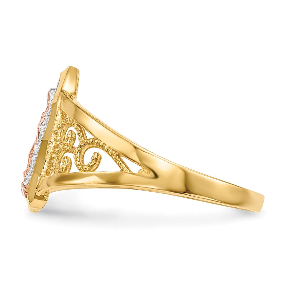 14k Two-tone w/White Rhodium of Guadalupe Ring