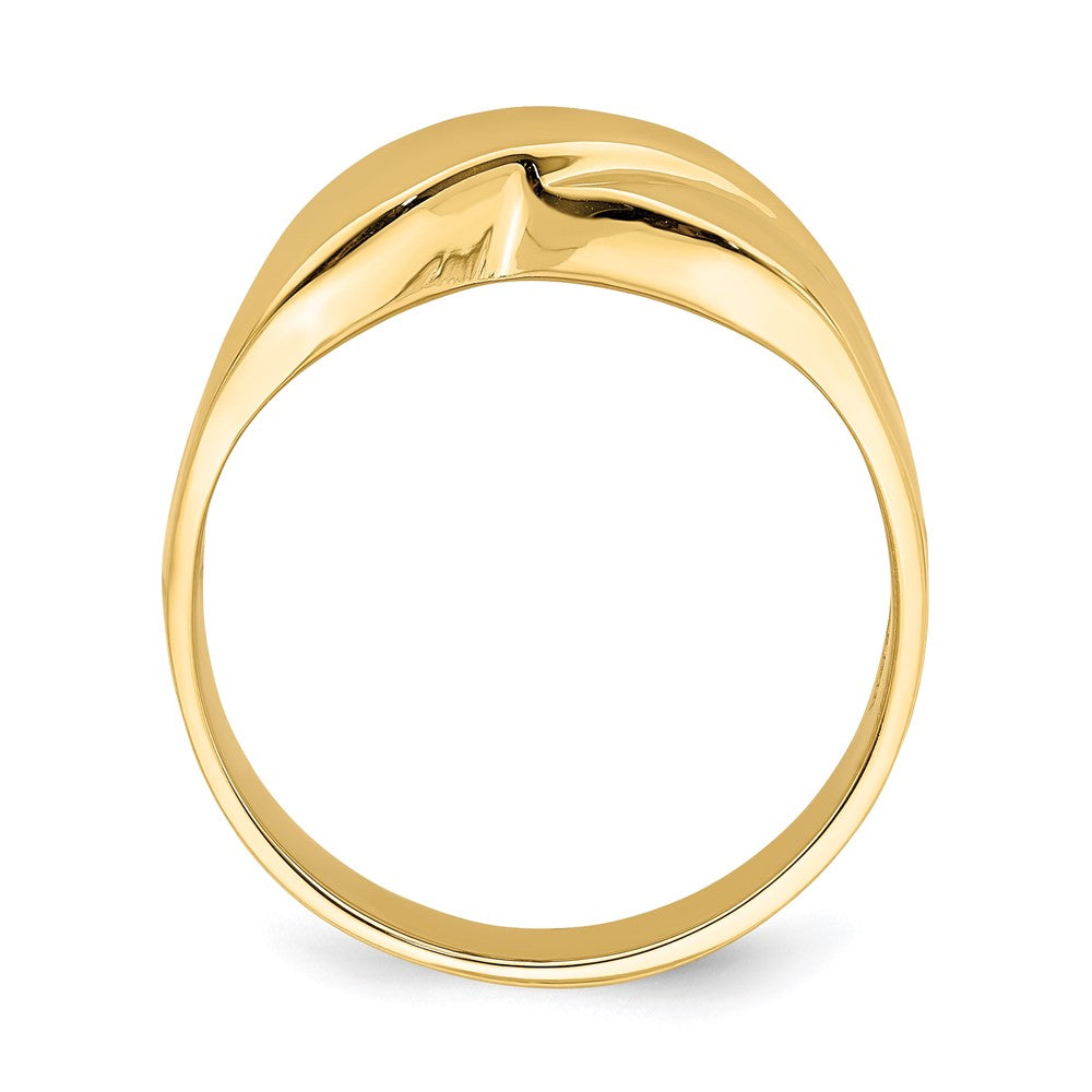 14K Polished   X   Dome Ring