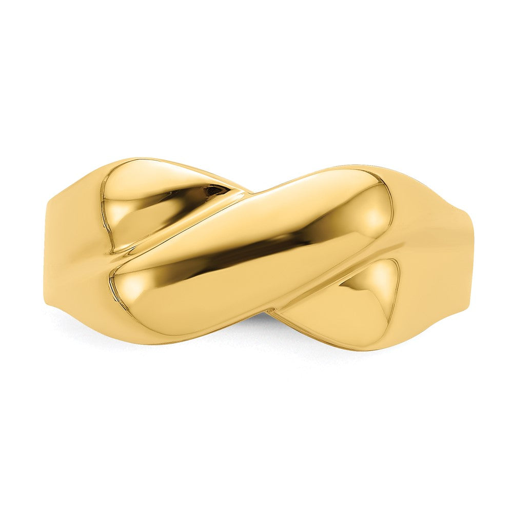 14K Polished   X   Dome Ring
