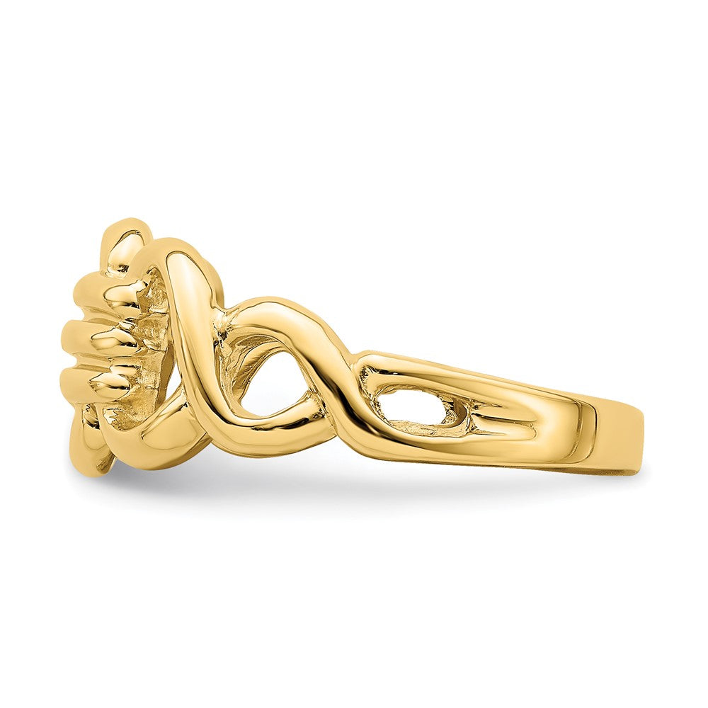 14K Polished Freeform Links Ring