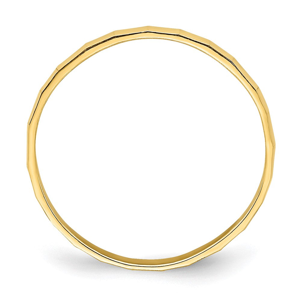 14k Bamboo Texture Band Ring