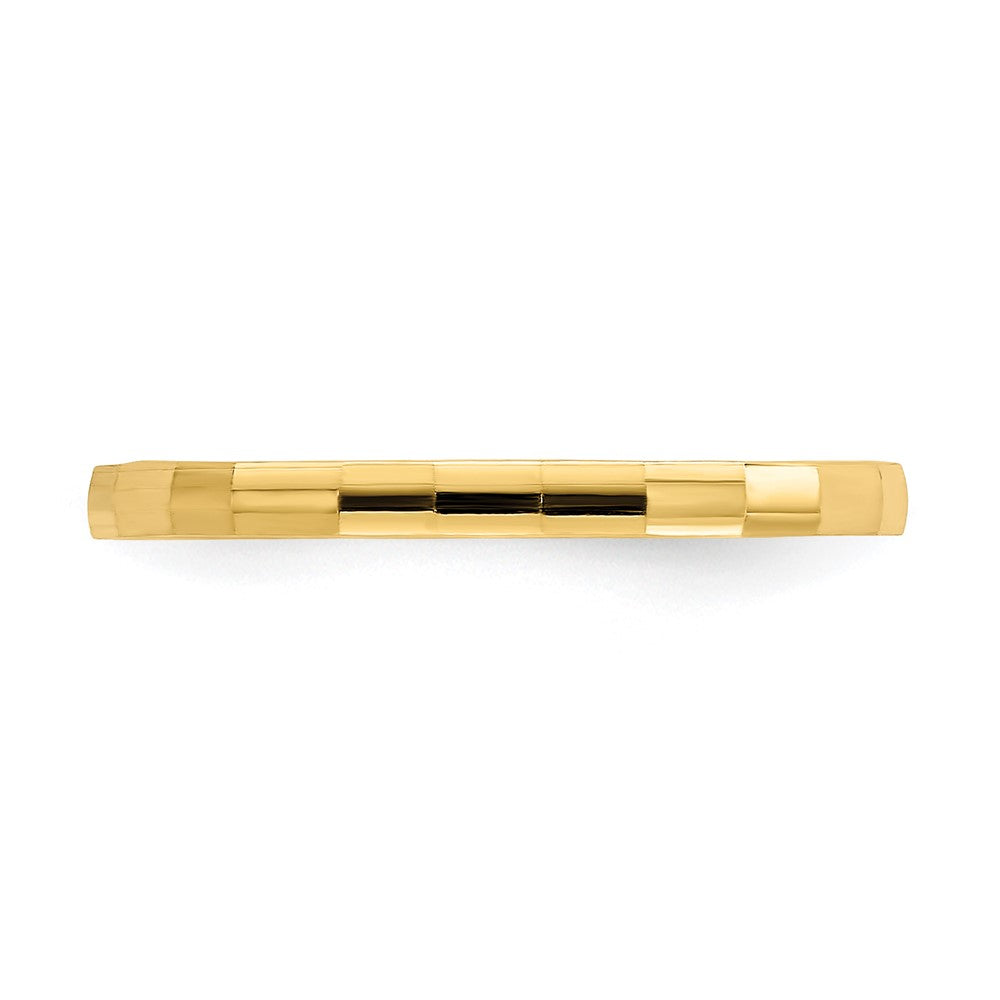 14k Bamboo Texture Band Ring