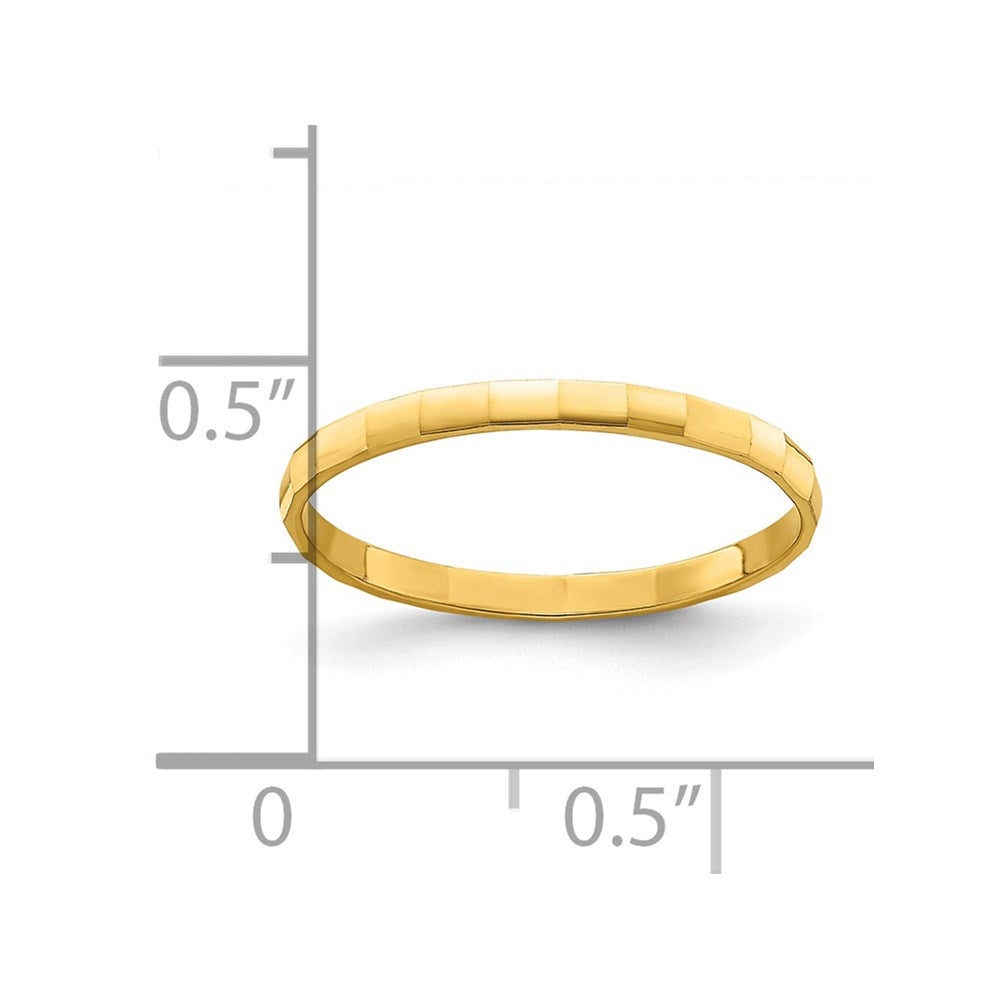 14k Bamboo Texture Band Ring