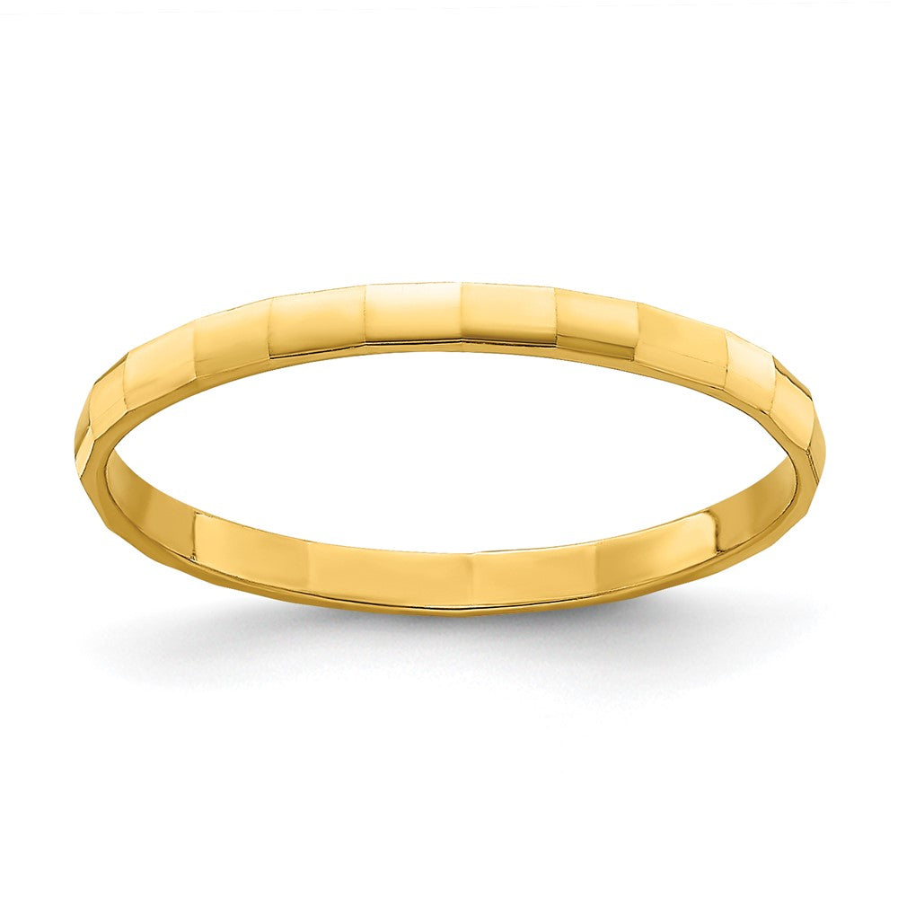 14k Bamboo Texture Band Ring