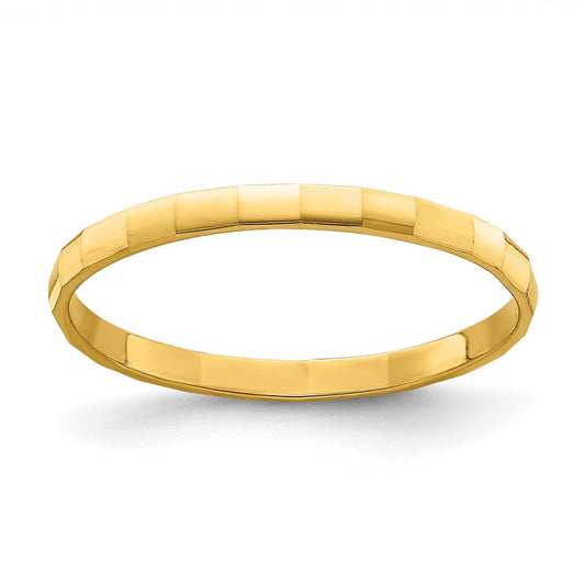 14k Bamboo Texture Band Ring