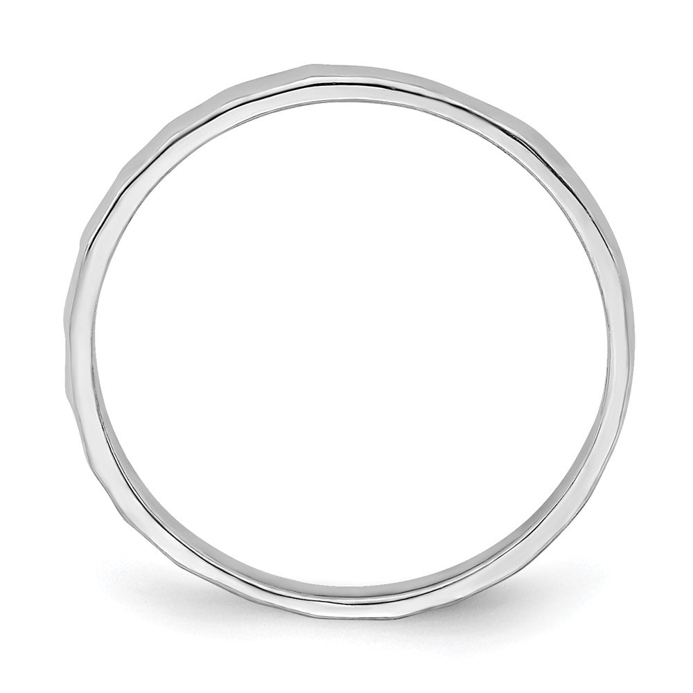 14k White Gold Bamboo Band Ring