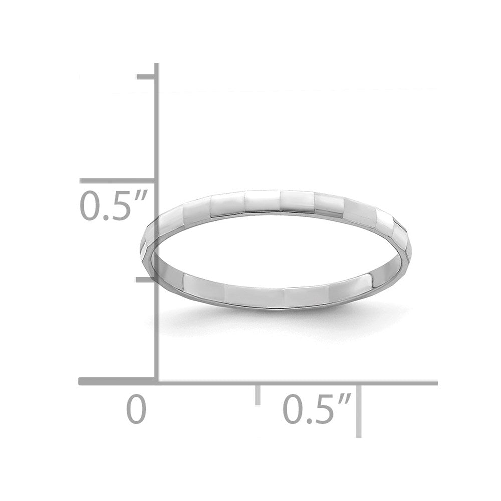 14k White Gold Bamboo Band Ring