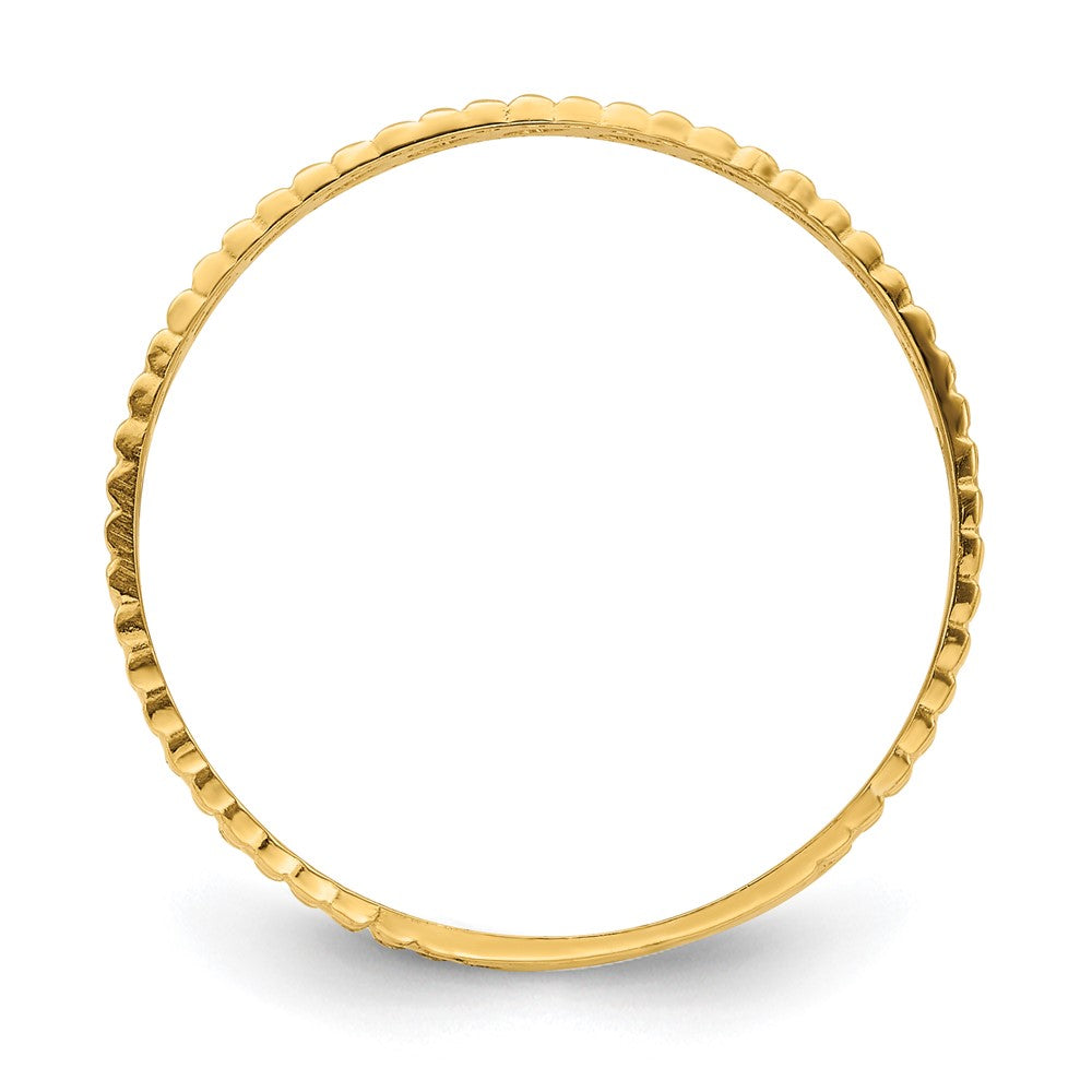 14k Leaf Engraved Thumb Ring (size 9)