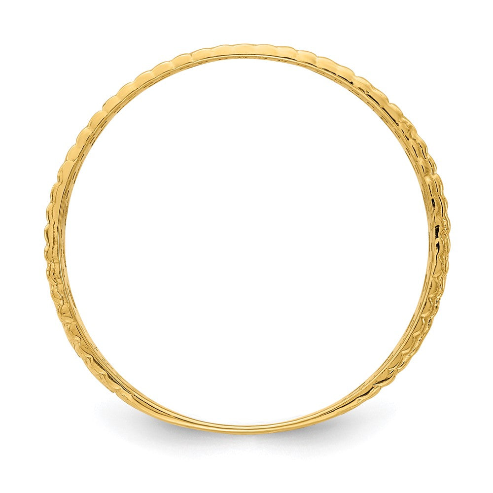 14k Yellow Gold D/C Leaf Engraved Thumb Ring (size 9)