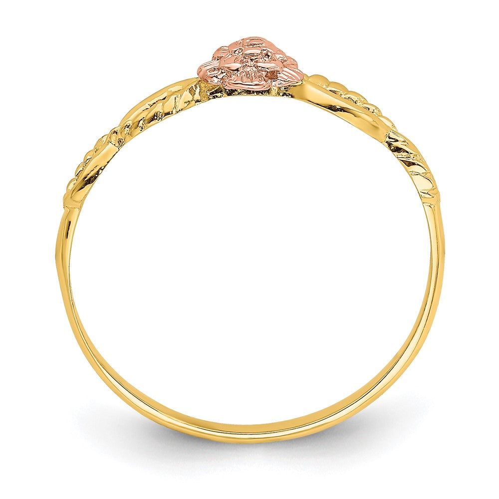 14k Two-Tone Flower Ring