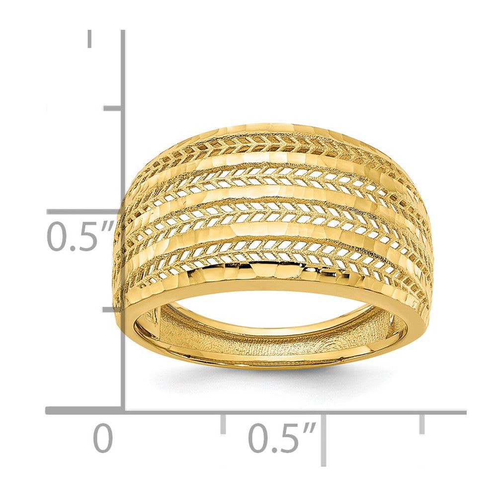 14K Polished Fancy Ring