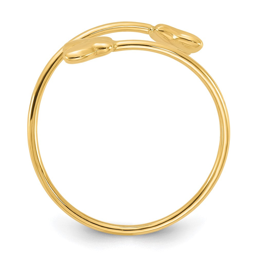 14K Polished Adjustable Butterfly Ring