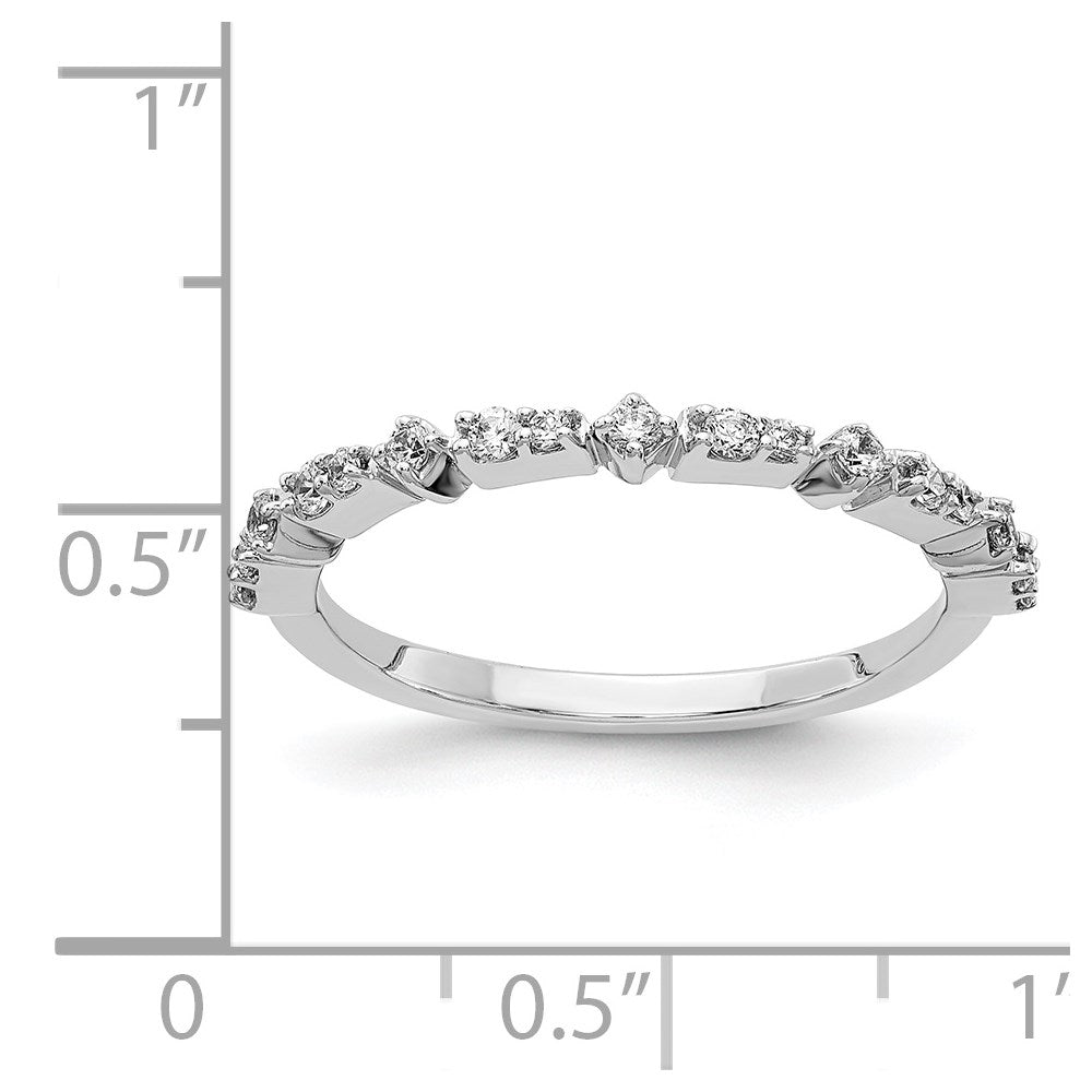 14k White Gold Fancy Diamond Band