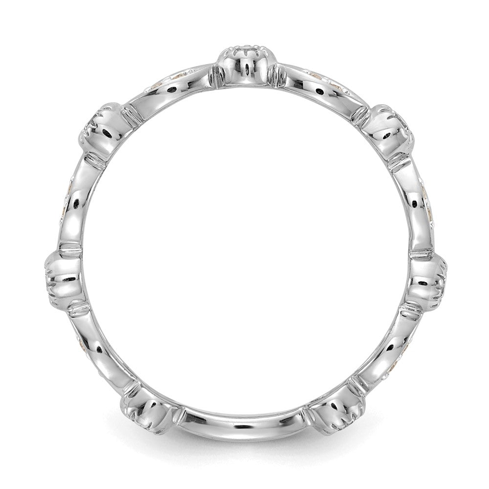 14k White Gold Diamond Fancy Band