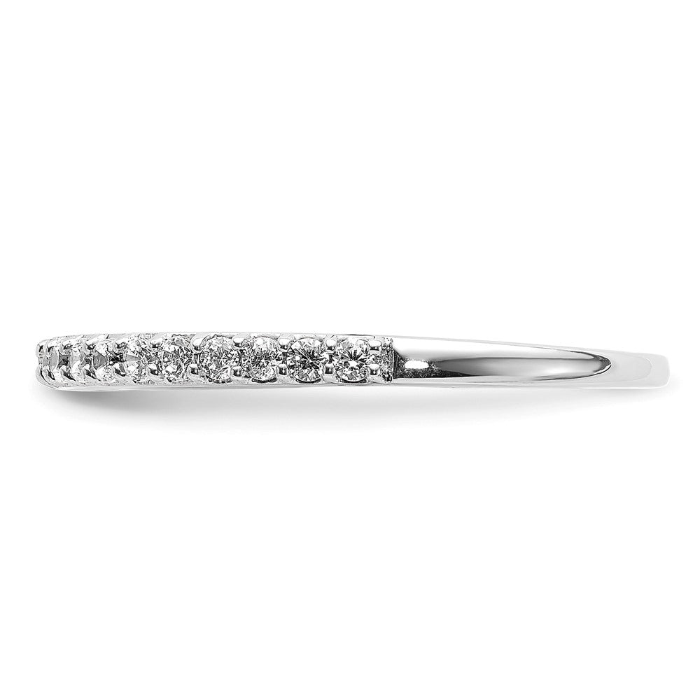 14k White Gold Polished Diamond Band