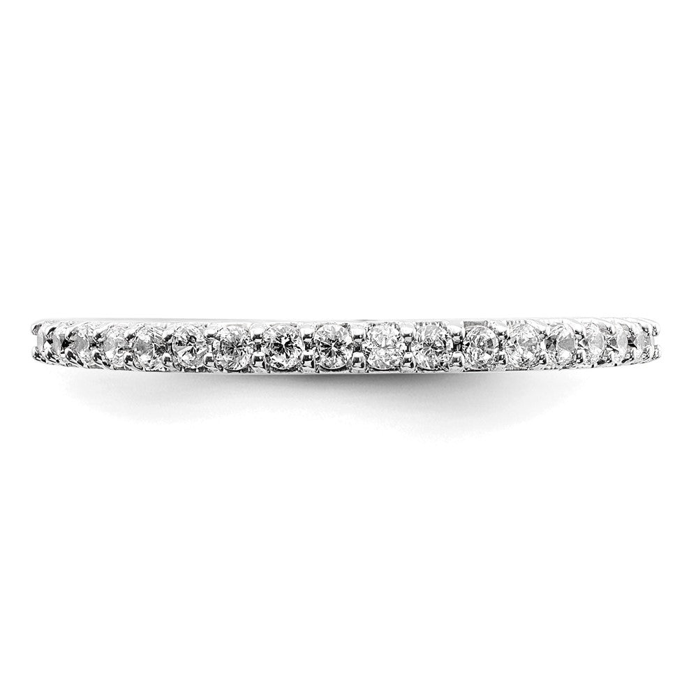 14k White Gold Polished Diamond Band
