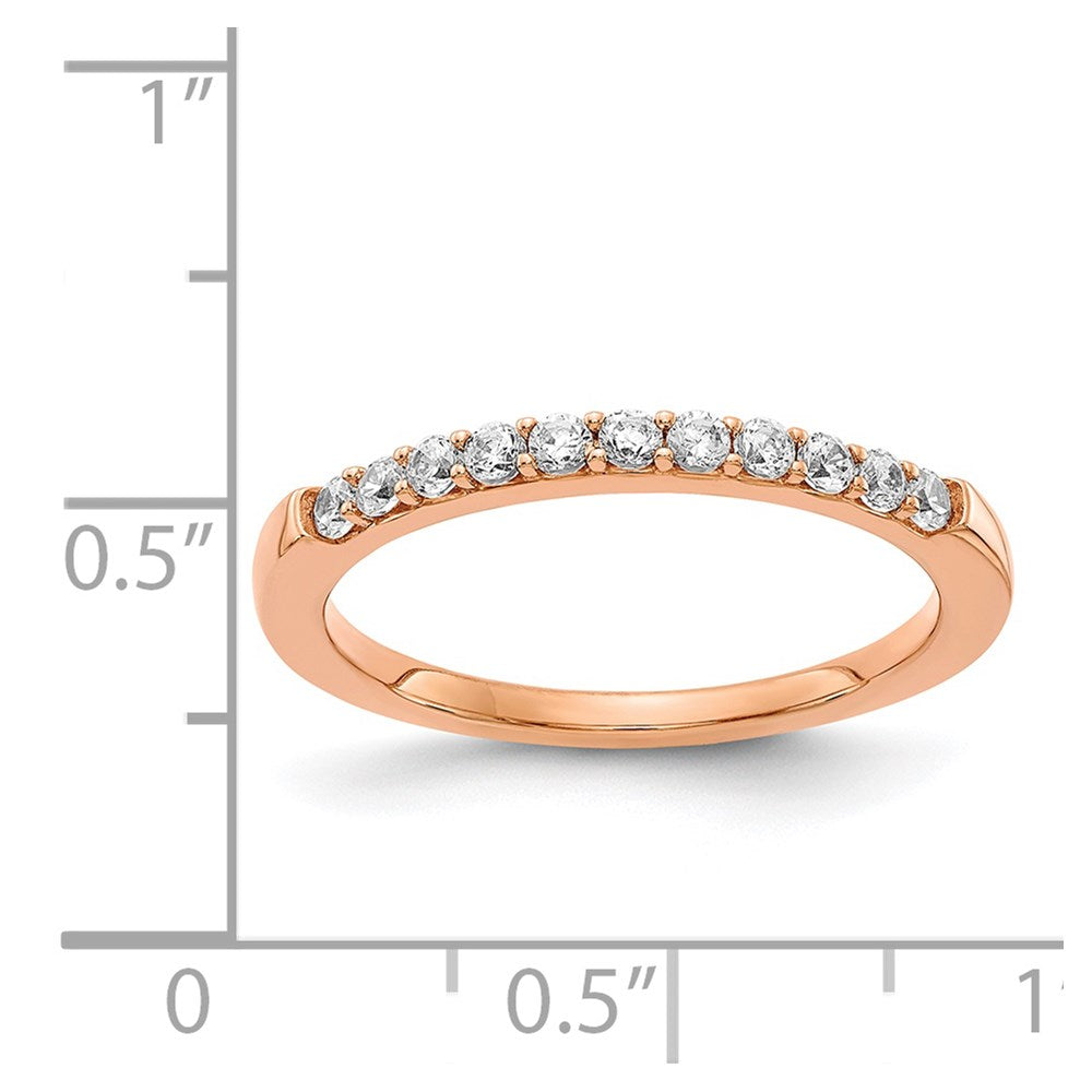 14k Rose Gold Rose Gold Diamond Band