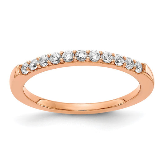 14k Rose Gold Rose Gold Diamond Band