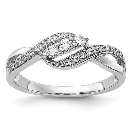 14k White Gold Diamond Fashion Ring