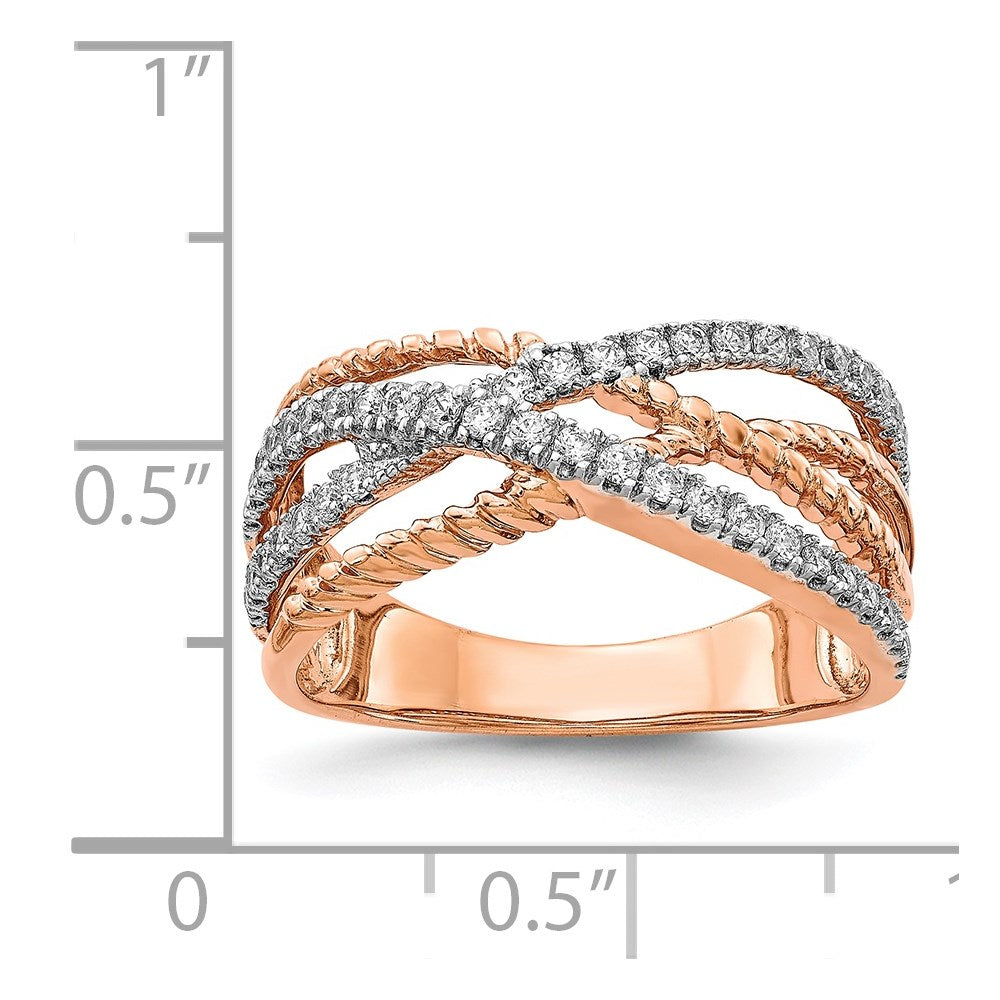 14k Rose Gold Diamond Ring