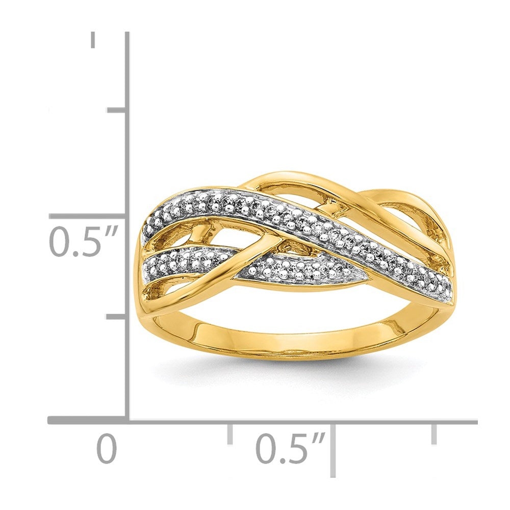 14k Diamond Woven Ring
