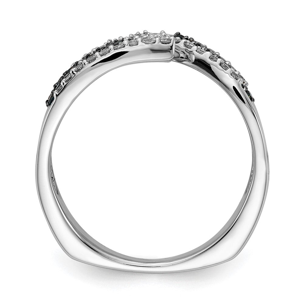 14k White Gold Blue/White Fancy Diamond Ring