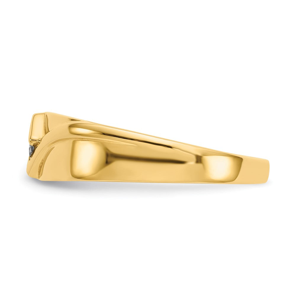 14k Diamond Mens Ring