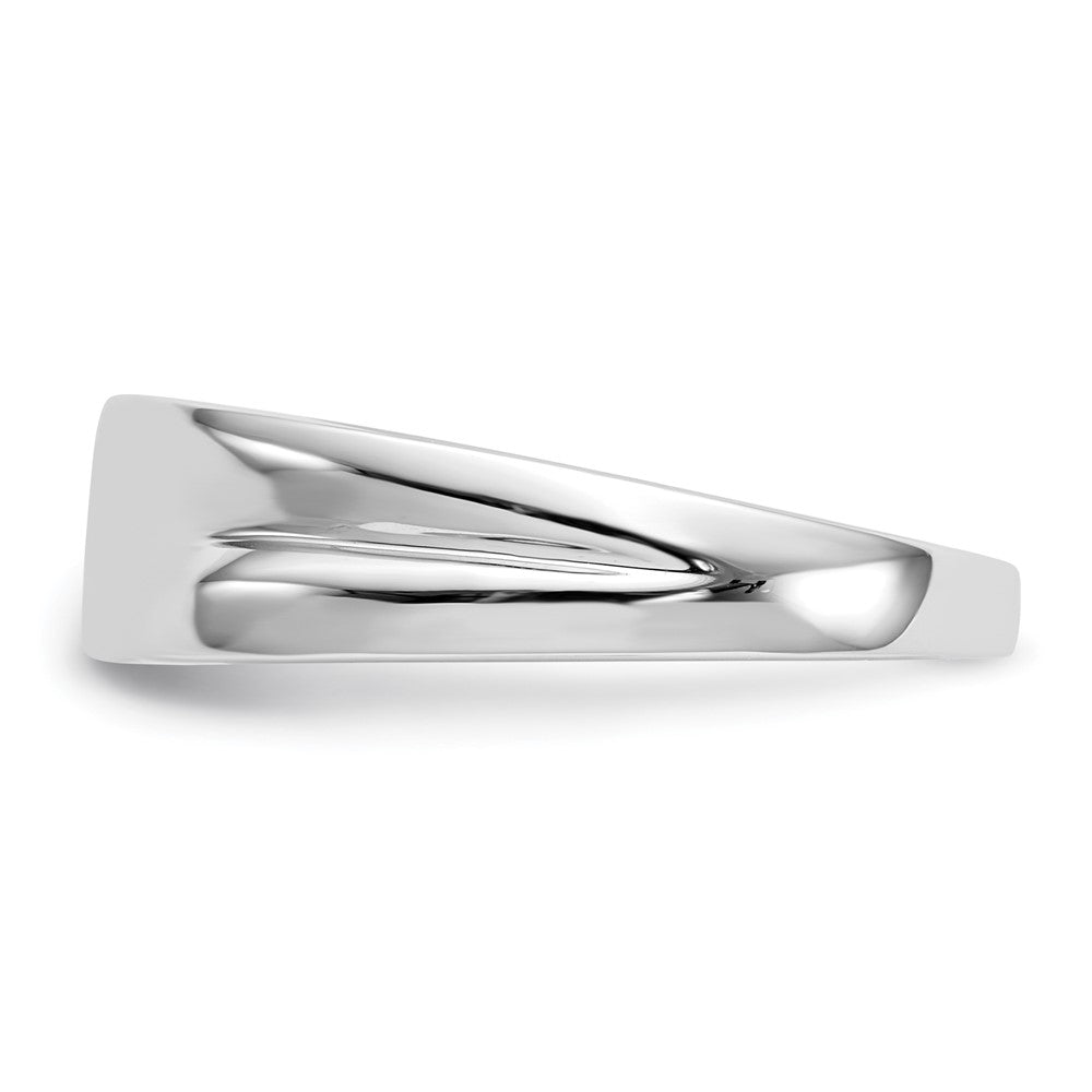 14k White Gold Diamond Mens Ring